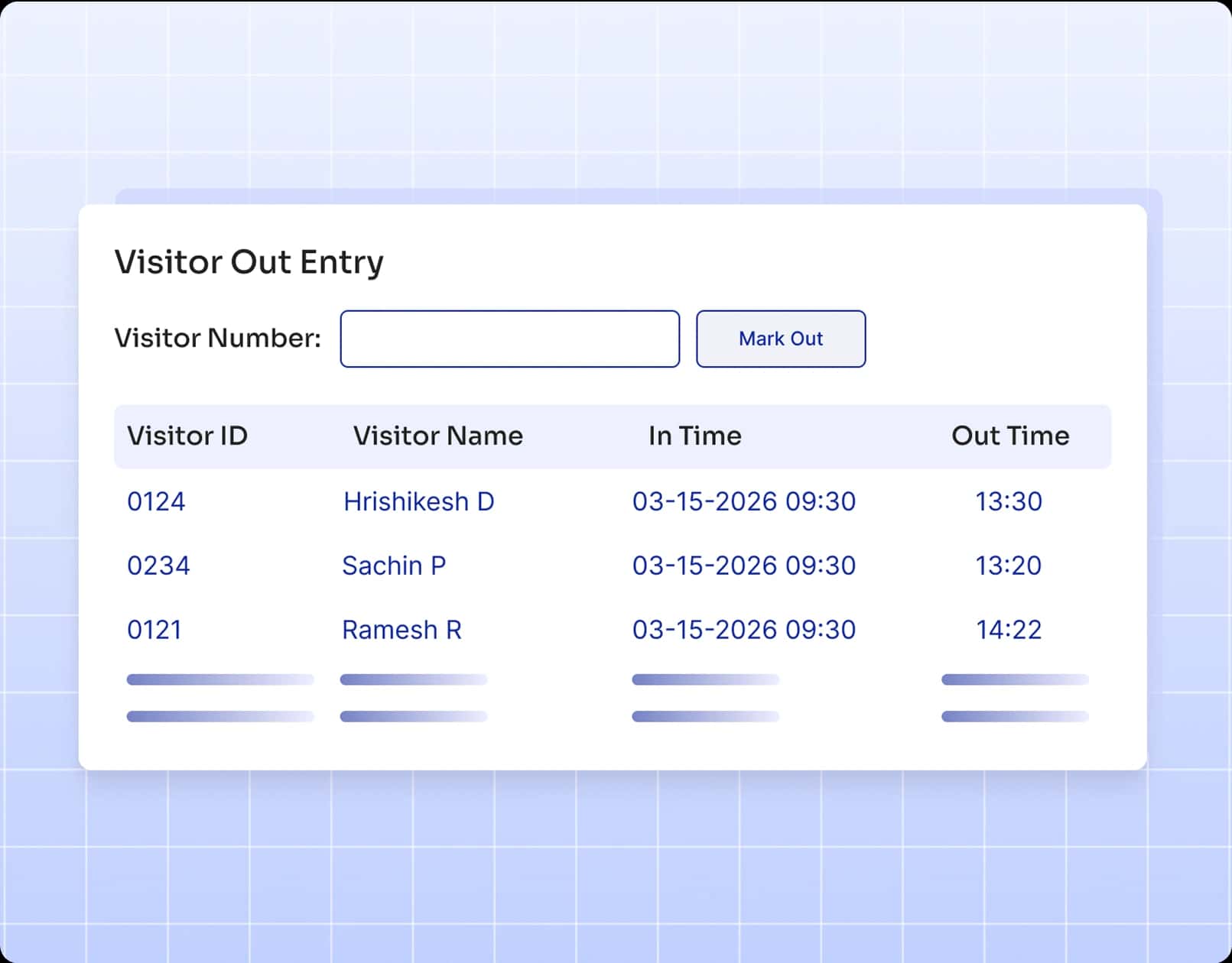 Visitor exit management
