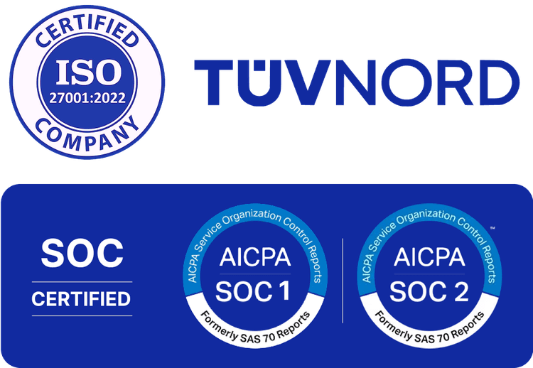 ISO, SOC 1 & SOC 2 Certifications