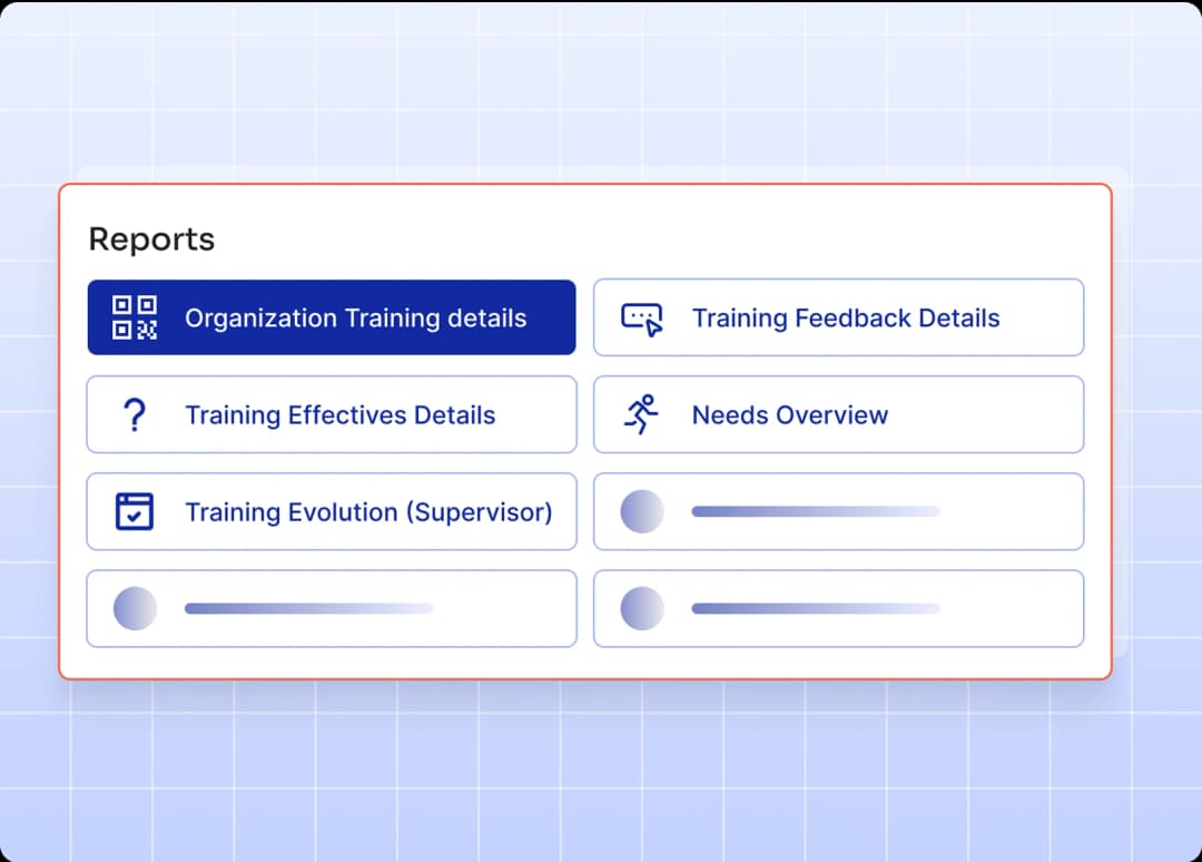 Training Overview Reports