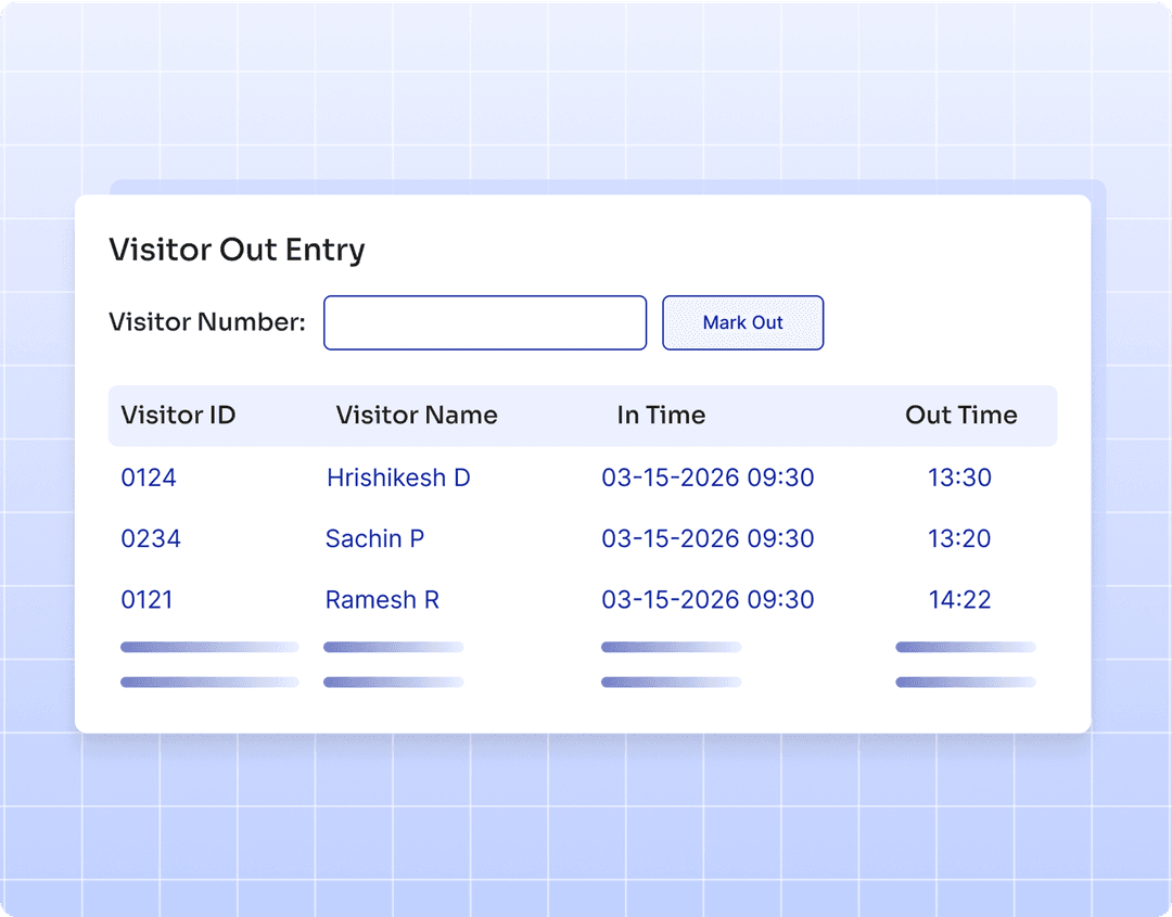 Visitor exit management