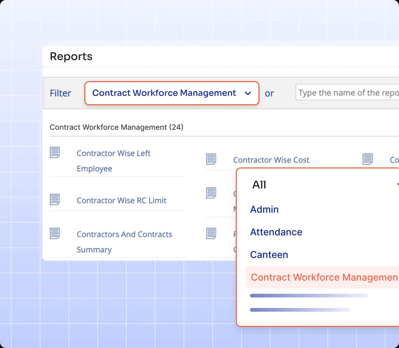 Contract Workforce Management Reports