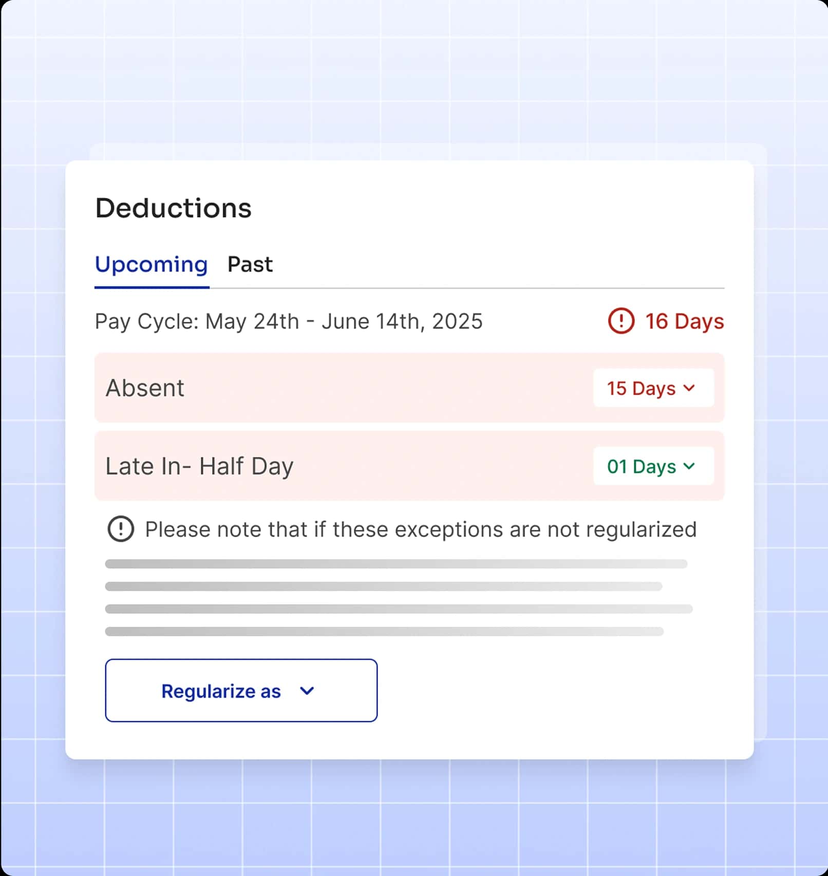 Deductions & leave encashment