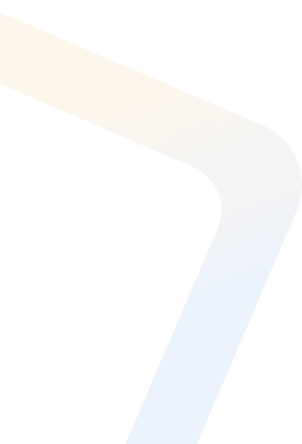 Decorative blue vector accent on feature card