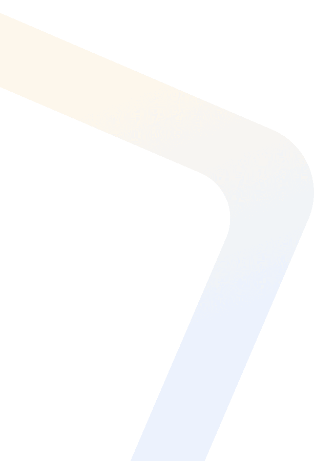 Decorative blue vector accent on feature card