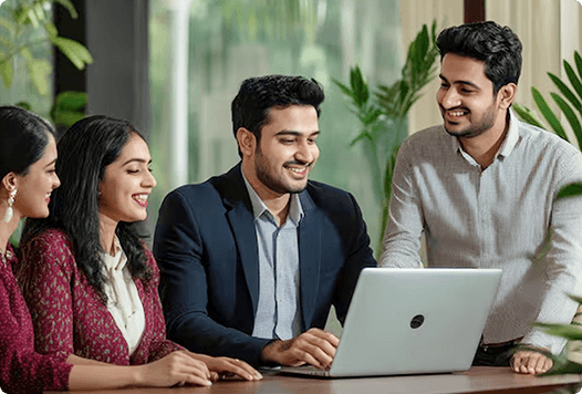 Employee accessing payroll documents through self-service