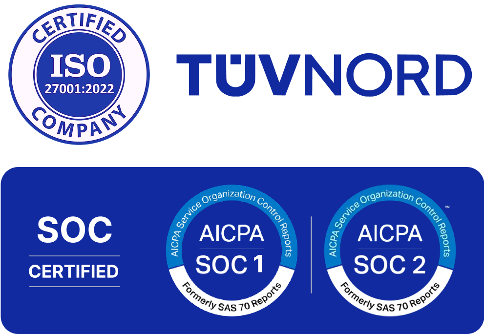ISO, SOC 1 & SOC 2 Certifications