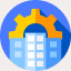 Work on enterprise-scale technology icon